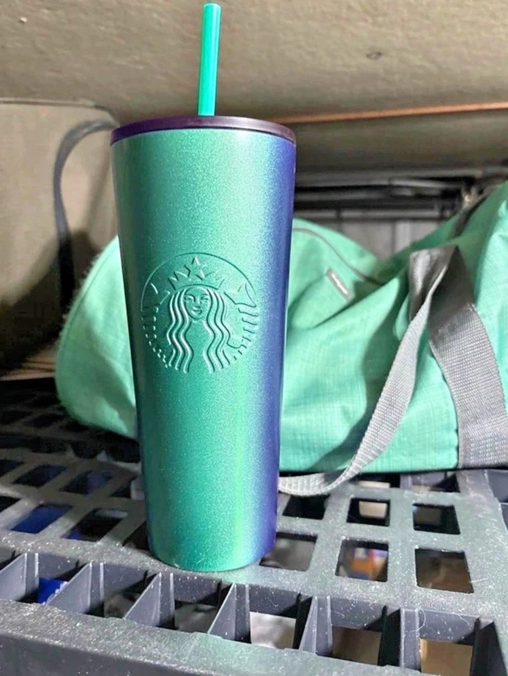Starbucks Metallic Gradient Tumbler Green & Purple